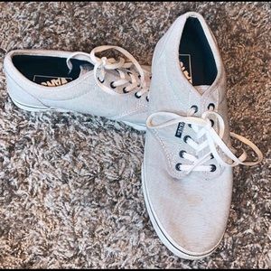 Navy and white pin striped vans